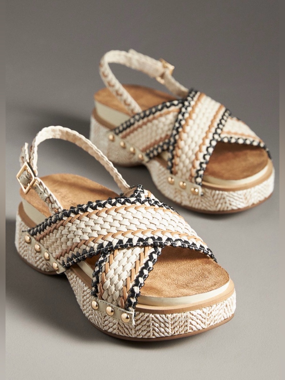 Kelsi Dagger Brooklyn Pace Raffia Platform Sandals
